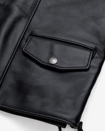 515V Schott N.Y.C. Laced Genuine Pebbled Cowhide Club Vest