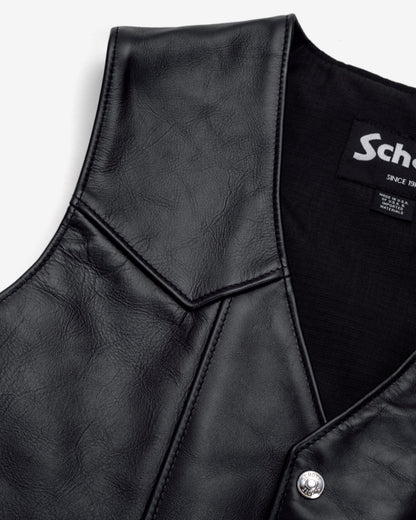 515V Schott N.Y.C. Laced Genuine Pebbled Cowhide Club Vest