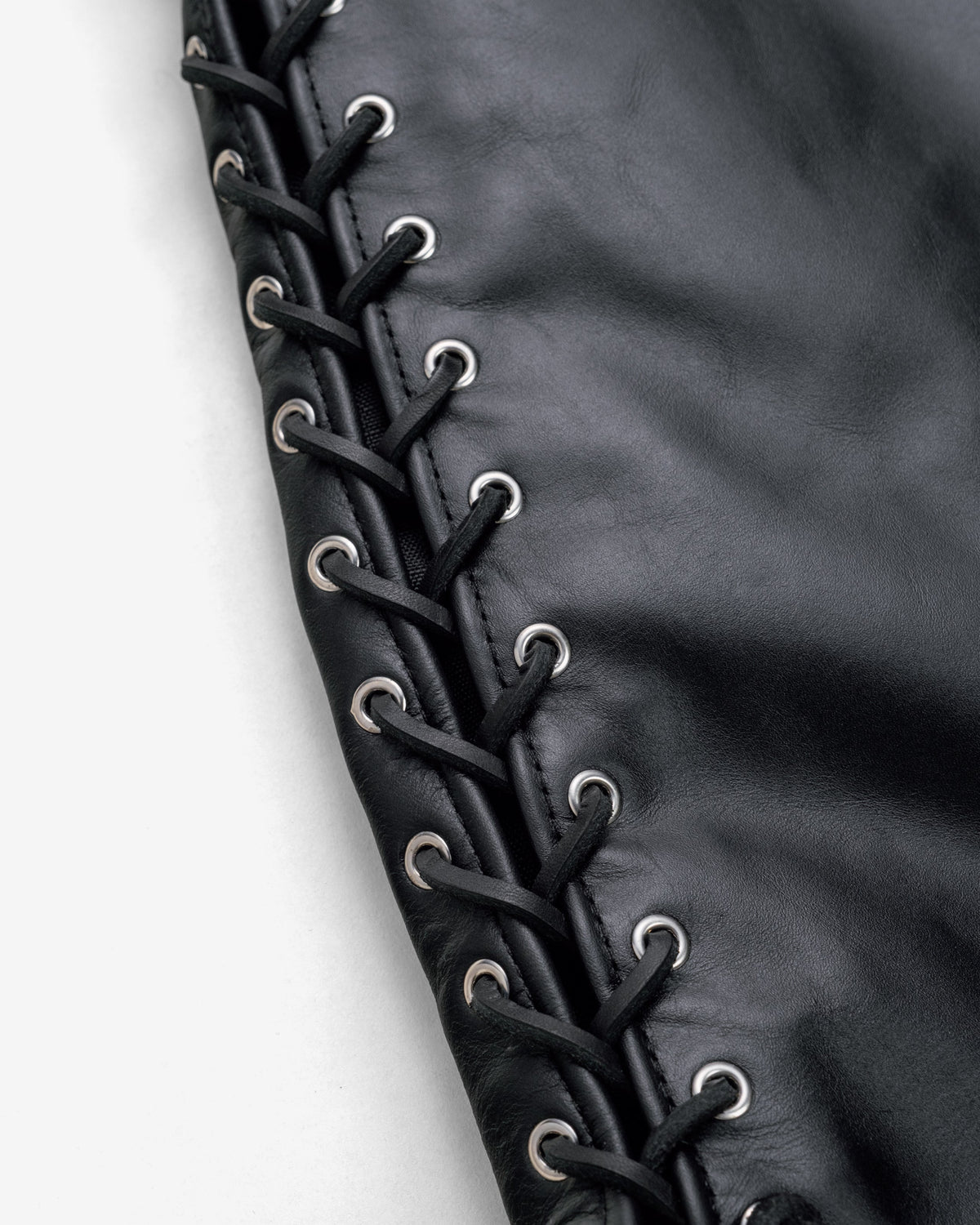 515V Schott N.Y.C. Laced Genuine Pebbled Cowhide Club Vest