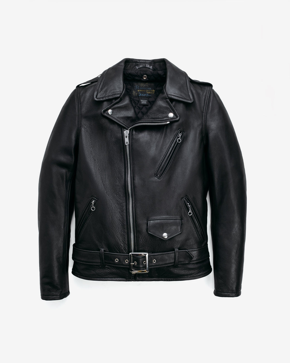 519 Schott N.Y.C. Pebbled Cowhide 'One Star' Perfecto® Motorcycle Jacket