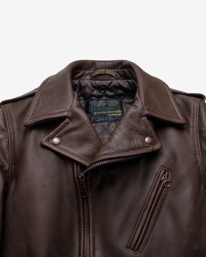 519 Schott N.Y.C. Pebbled Cowhide 'One Star' Perfecto® Motorcycle Jacket
