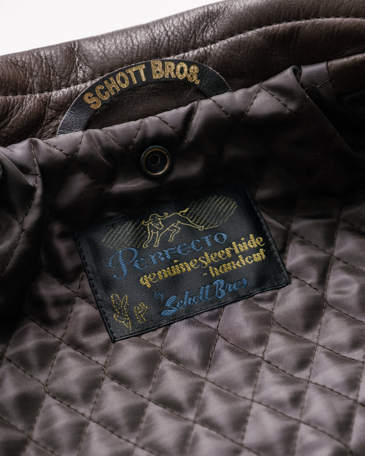 519 Schott N.Y.C. Pebbled Cowhide 'One Star' Perfecto® Motorcycle Jacket