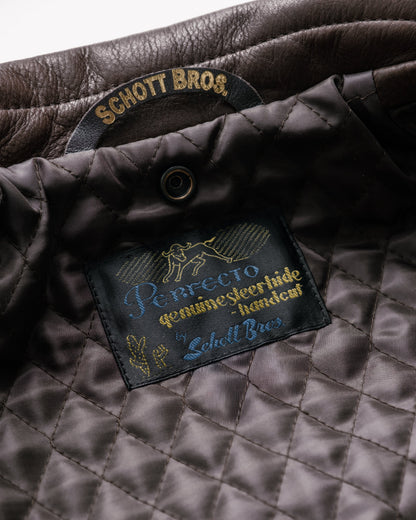 519 Schott N.Y.C. Pebbled Cowhide 'One Star' Perfecto® Motorcycle Jacket