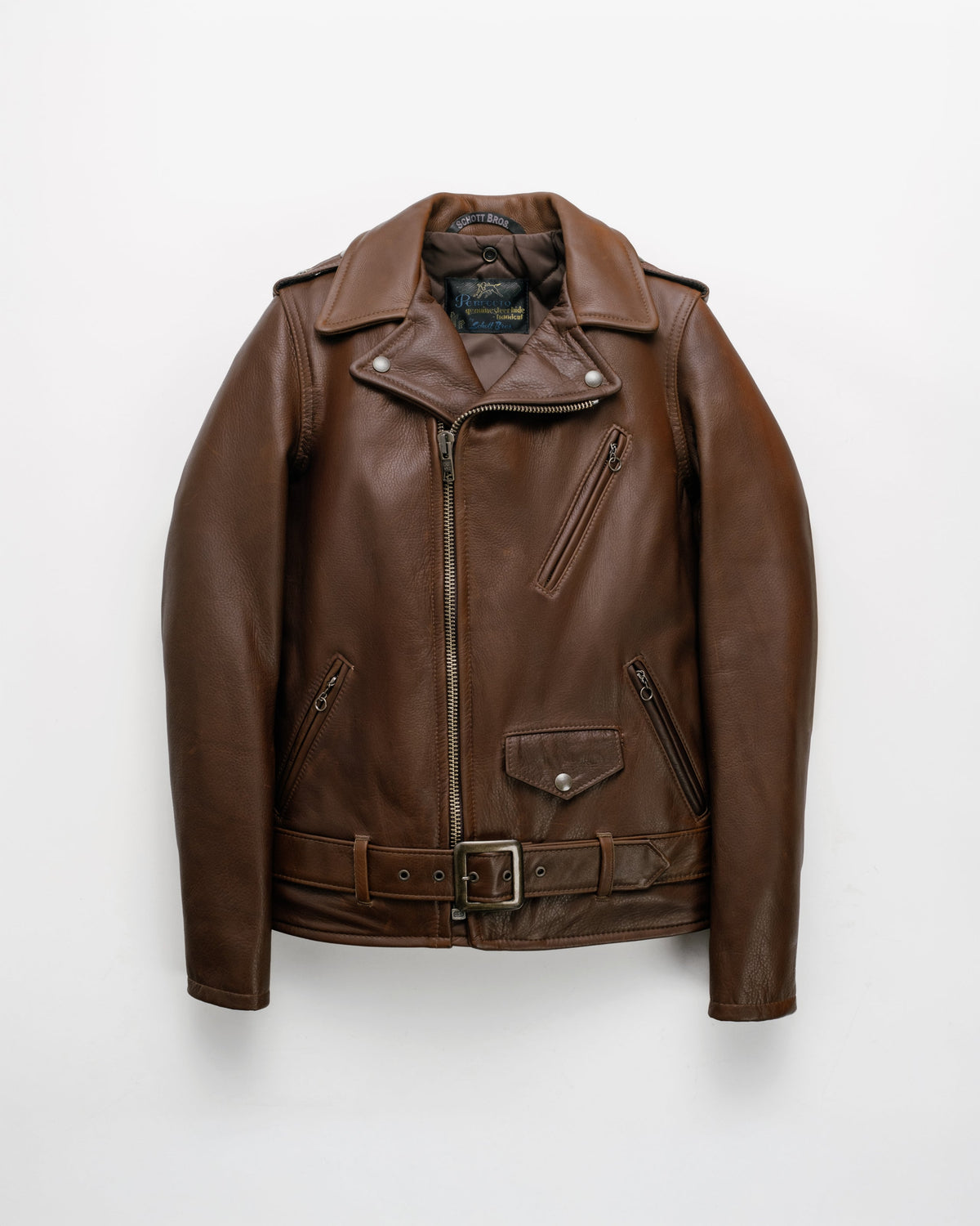 519 Schott N.Y.C. Pebbled Cowhide 'One Star' Perfecto® Motorcycle Jacket