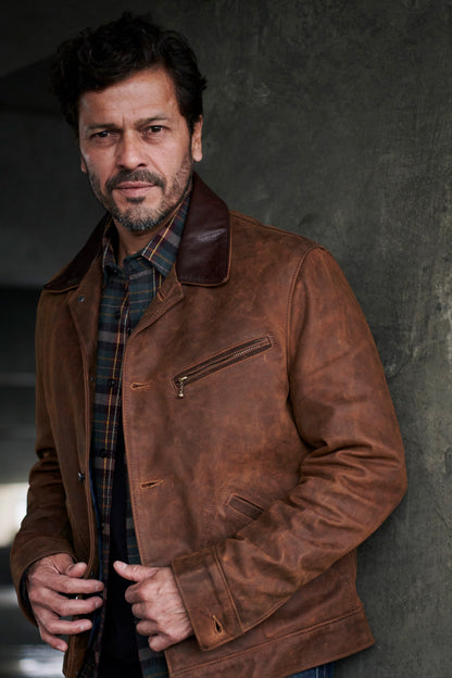 538 Schott N.Y.C. Nubuck Cowhide Rancher Jacket