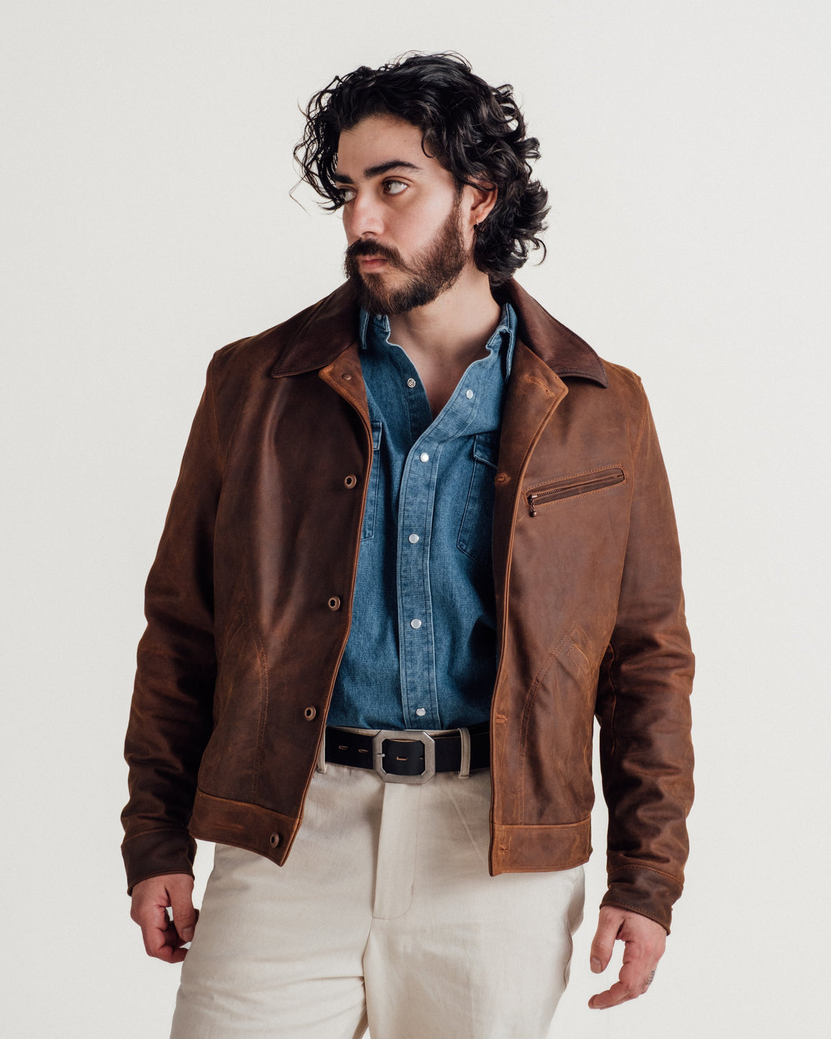 538 Schott N.Y.C. Nubuck Cowhide Rancher Jacket