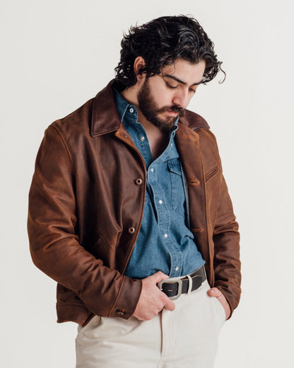 538 Schott N.Y.C. Nubuck Cowhide Rancher Jacket