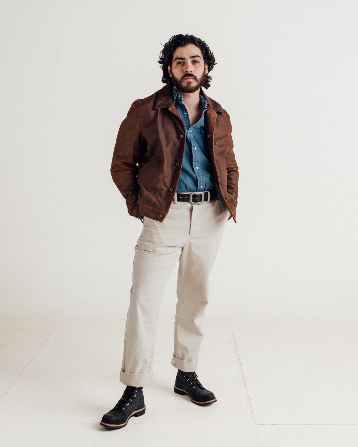 538 Schott N.Y.C. Nubuck Cowhide Rancher Jacket