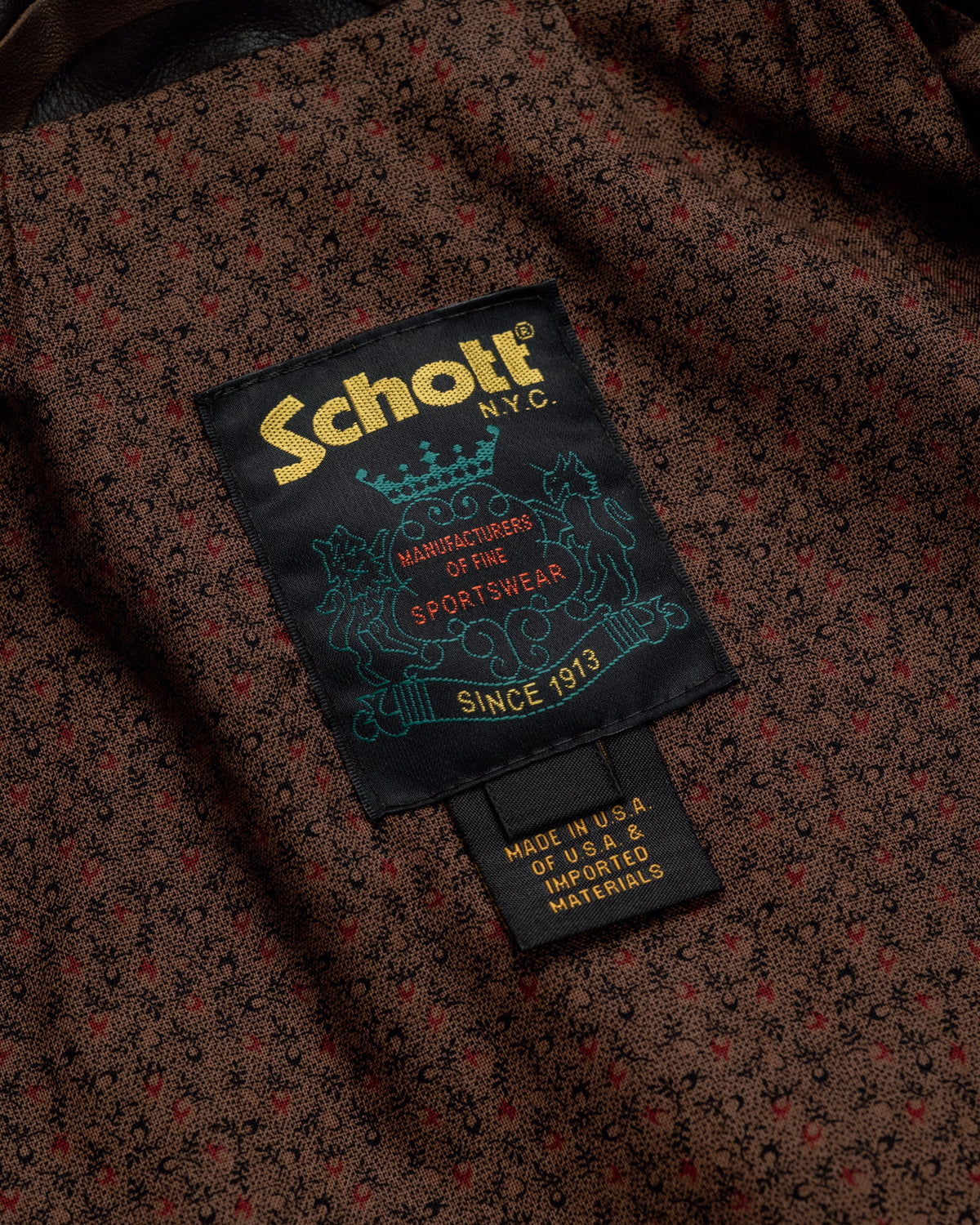 546 Schott N.Y.C. Lightweight Cowhide Delivery Jacket