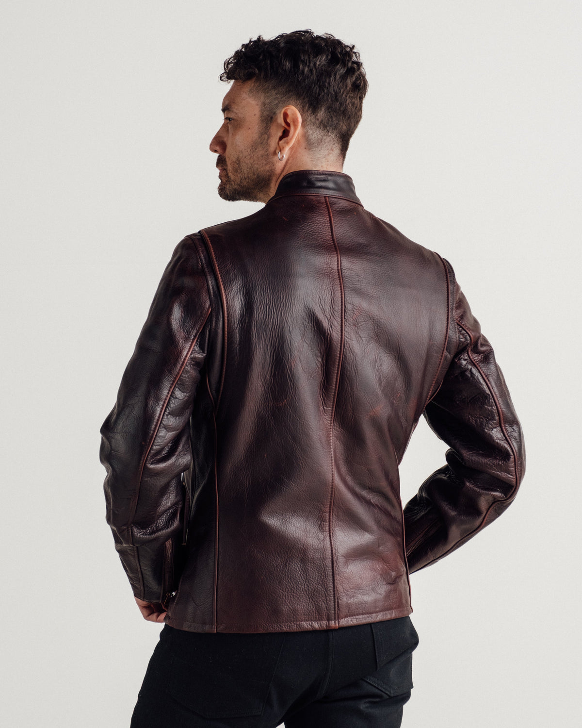 550 Schott N.Y.C. Waxy Pullup Cowhide Cafe Racer Jacket