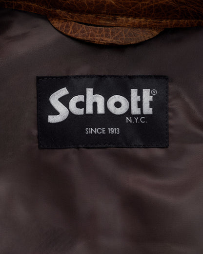 550 Schott N.Y.C. Waxy Pullup Cowhide Cafe Racer Jacket