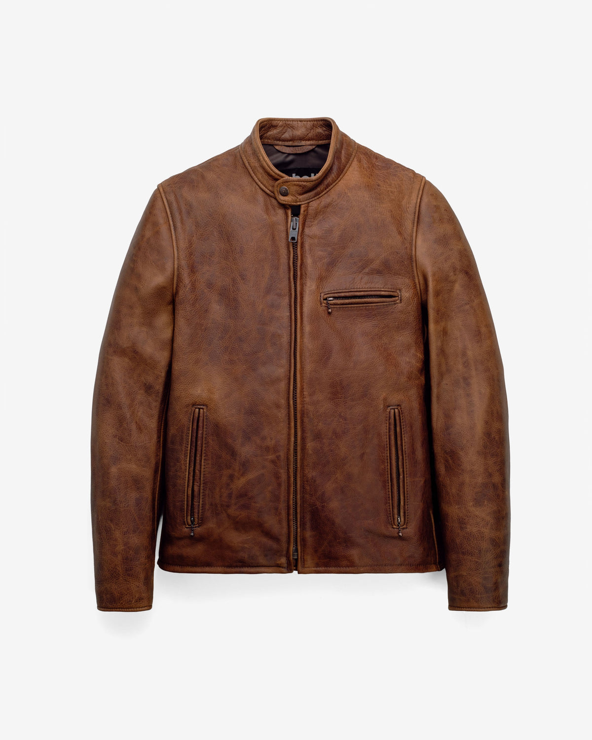 550 Schott N.Y.C. Waxy Pullup Cowhide Cafe Racer Jacket