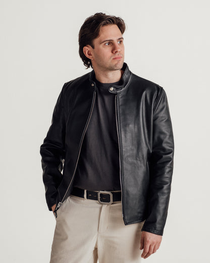 554 Schott N.Y.C. Lightweight Cowhide Cafe Racer Jacket