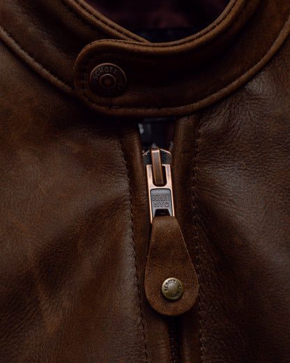 554 Schott N.Y.C. Lightweight Cowhide Cafe Racer Jacket