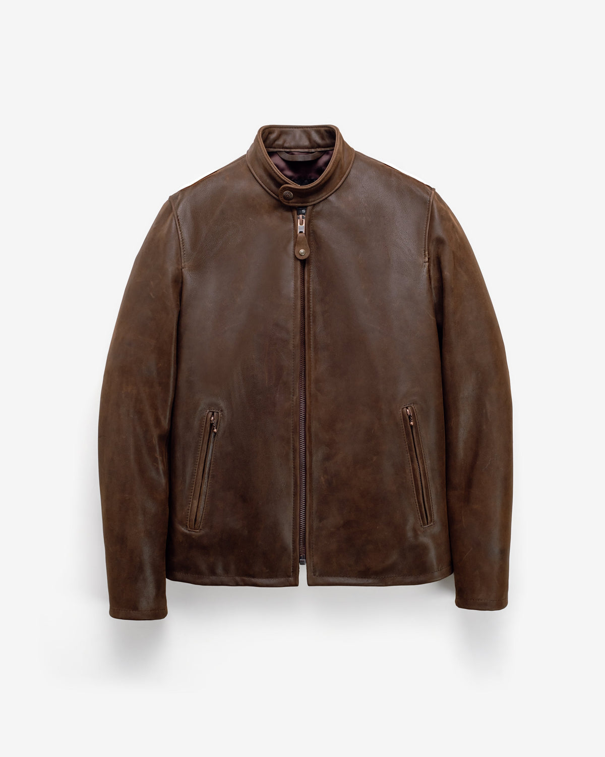554 Schott N.Y.C. Lightweight Cowhide Cafe Racer Jacket