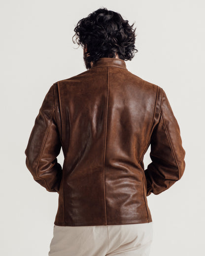 554 Schott N.Y.C. Lightweight Cowhide Cafe Racer Jacket