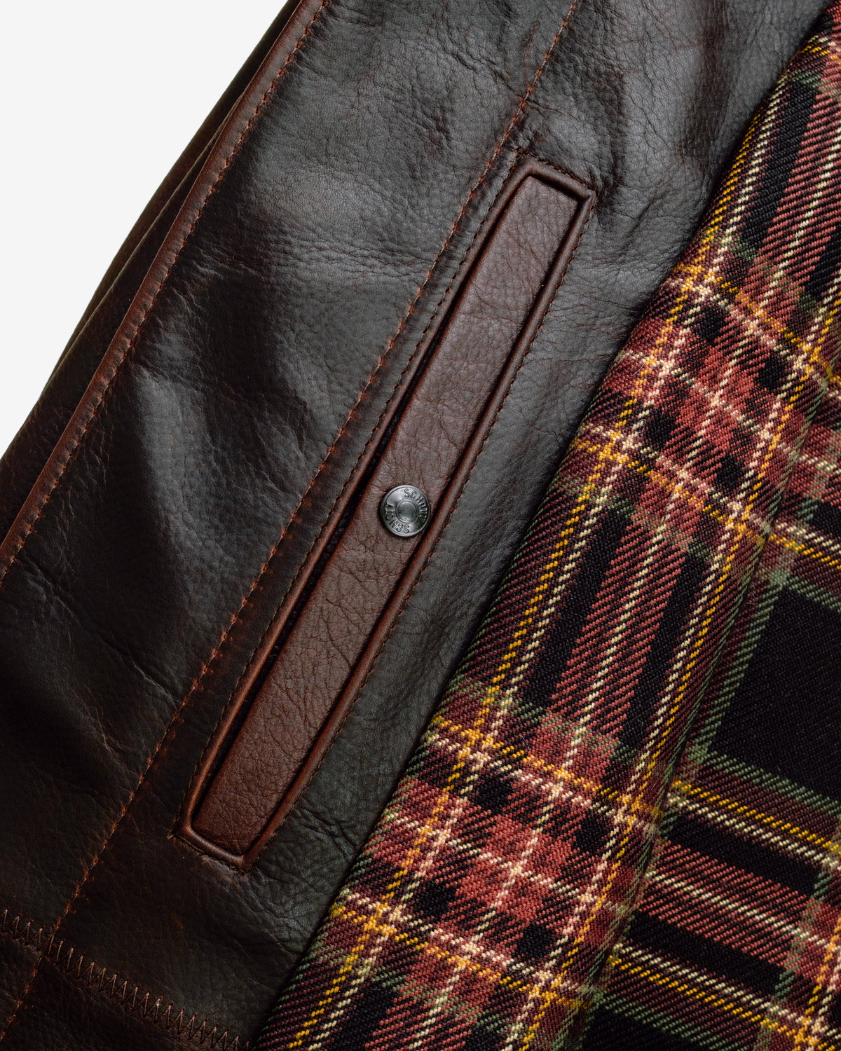 557 Schott N.Y.C. Waxy Pullup Cowhide Delivery Jacket