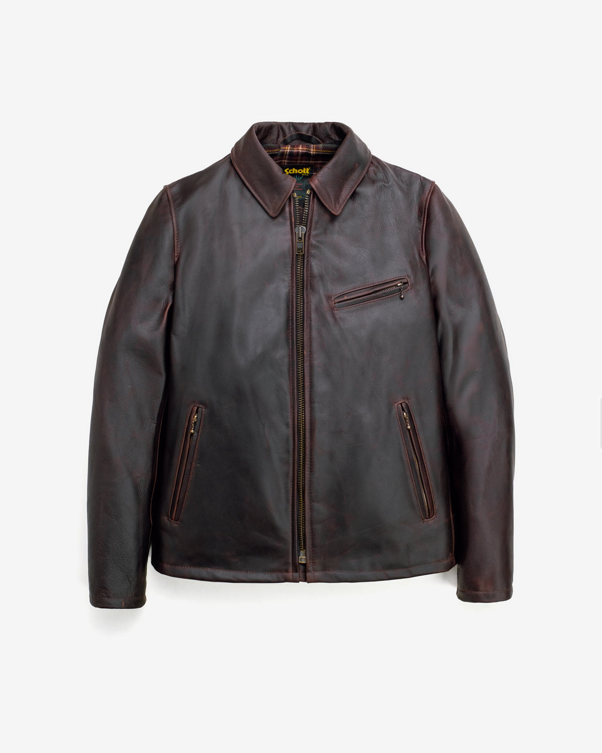 557 Schott N.Y.C. Waxy Pullup Cowhide Delivery Jacket
