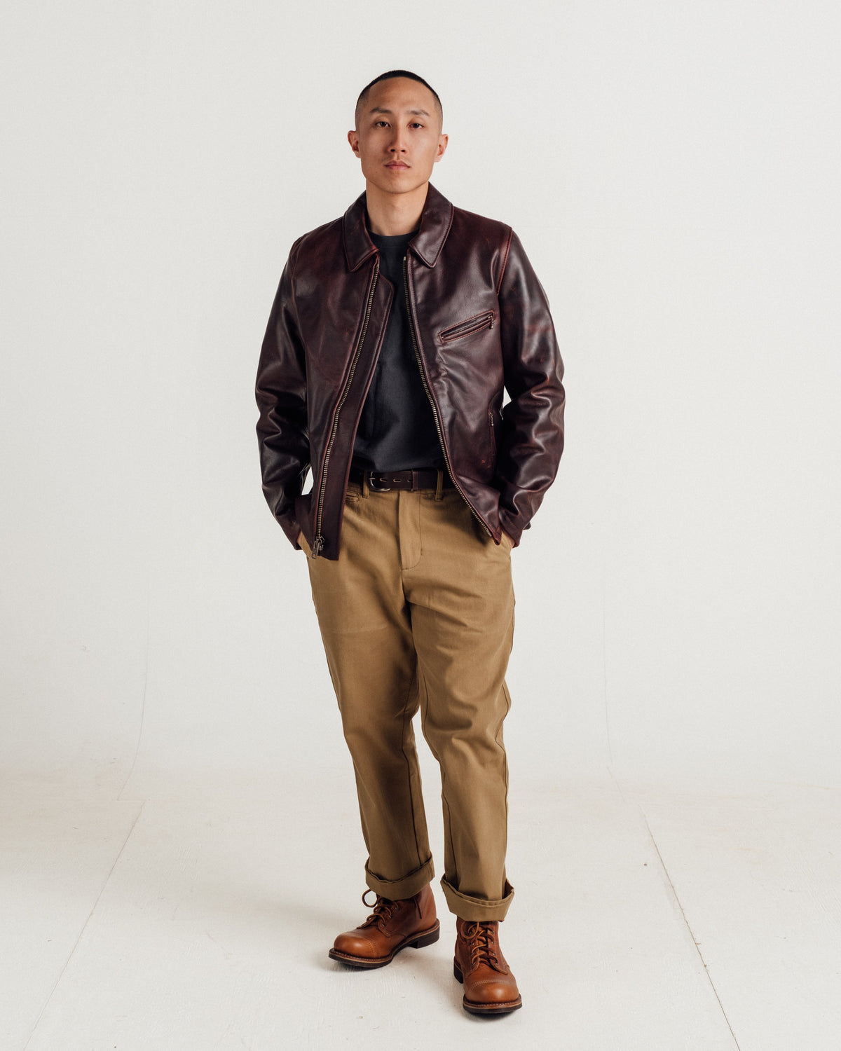 557 Schott N.Y.C. Waxy Pullup Cowhide Delivery Jacket