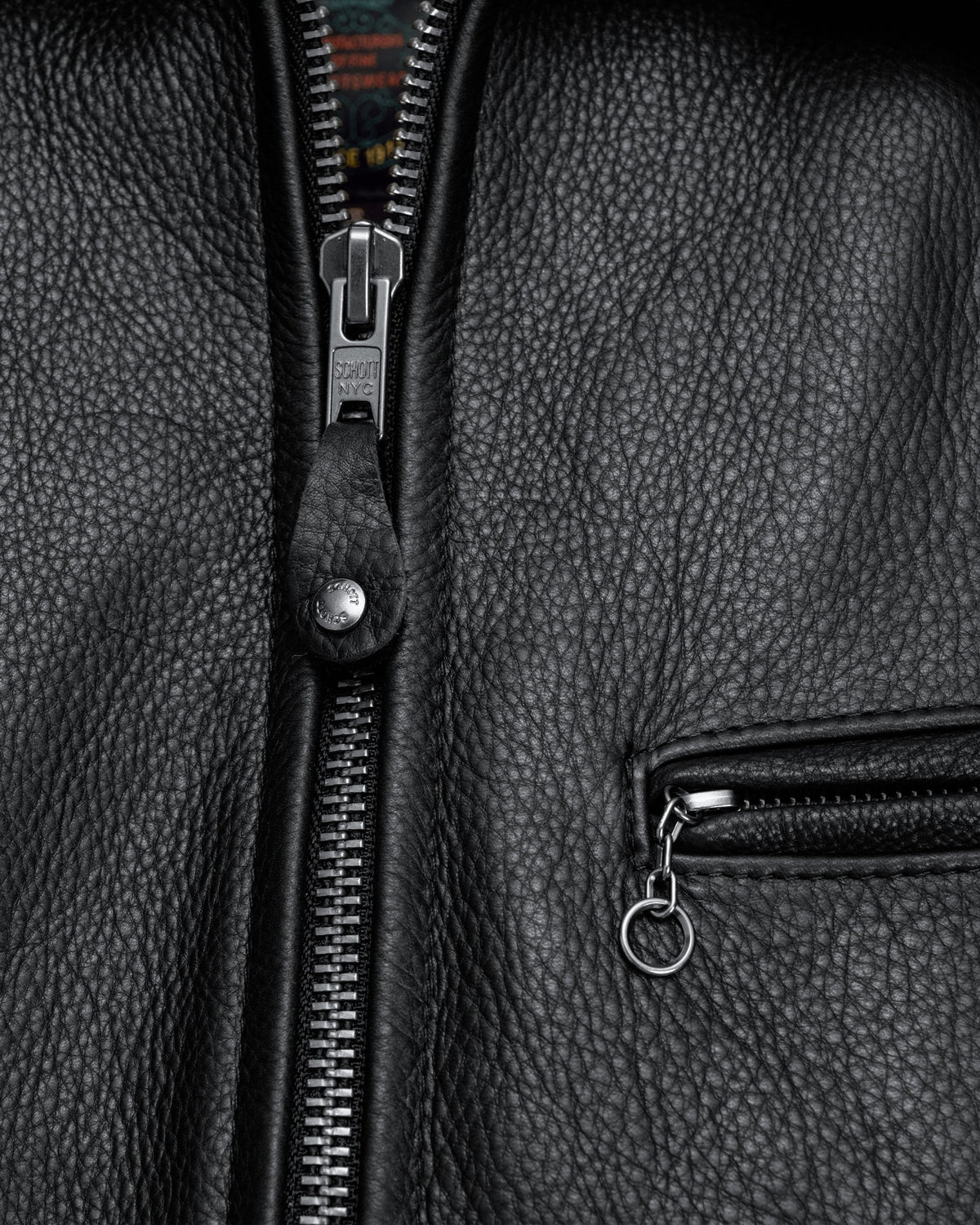 562 Schott N.Y.C. Natural Pebbled Cowhide Weekender Jacket