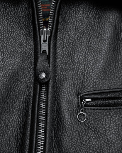 562 Schott N.Y.C. Natural Pebbled Cowhide Weekender Jacket