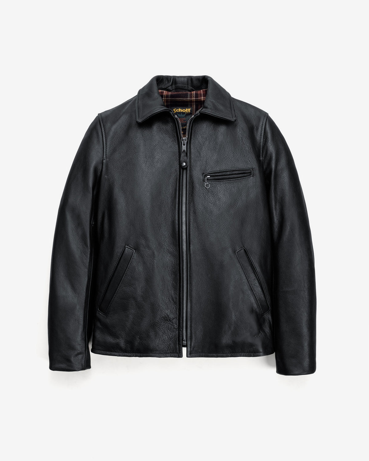 562 Schott N.Y.C. Natural Pebbled Cowhide Weekender Jacket