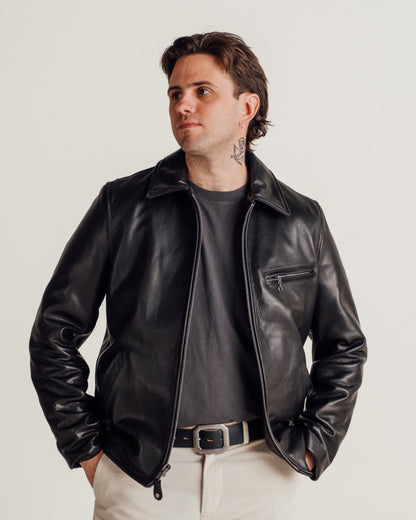 562 Schott N.Y.C. Natural Pebbled Cowhide Weekender Jacket