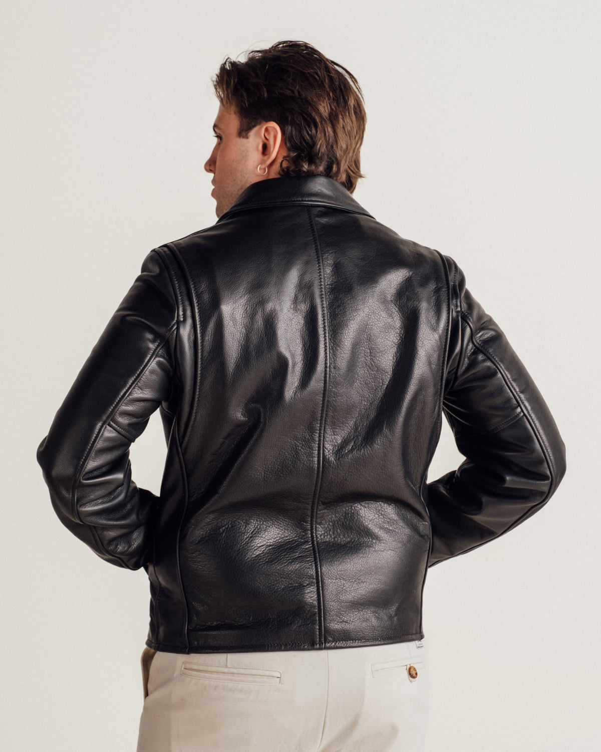 562 Schott N.Y.C. Natural Pebbled Cowhide Weekender Jacket