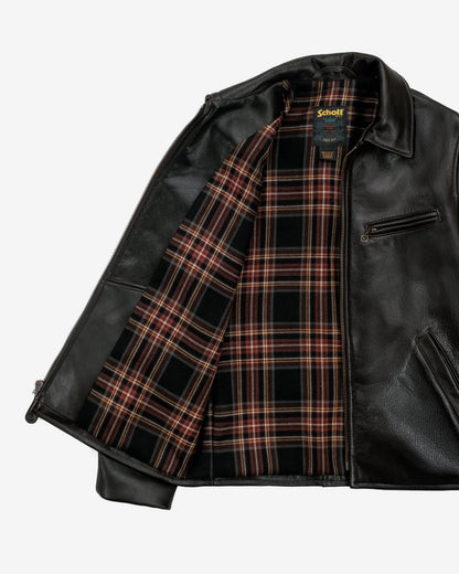 562 Schott N.Y.C. Natural Pebbled Cowhide Weekender Jacket