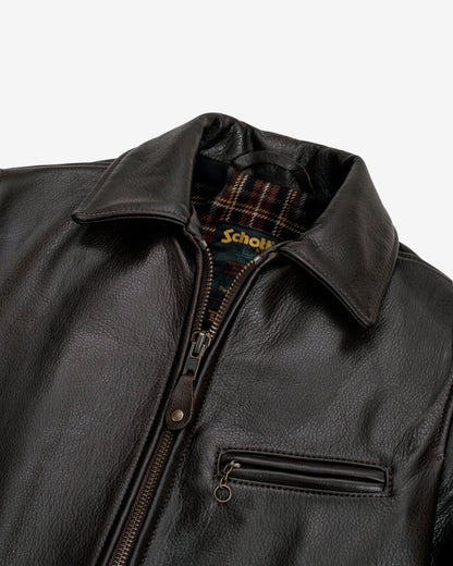 562 Schott N.Y.C. Natural Pebbled Cowhide Weekender Jacket