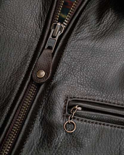 562 Schott N.Y.C. Natural Pebbled Cowhide Weekender Jacket