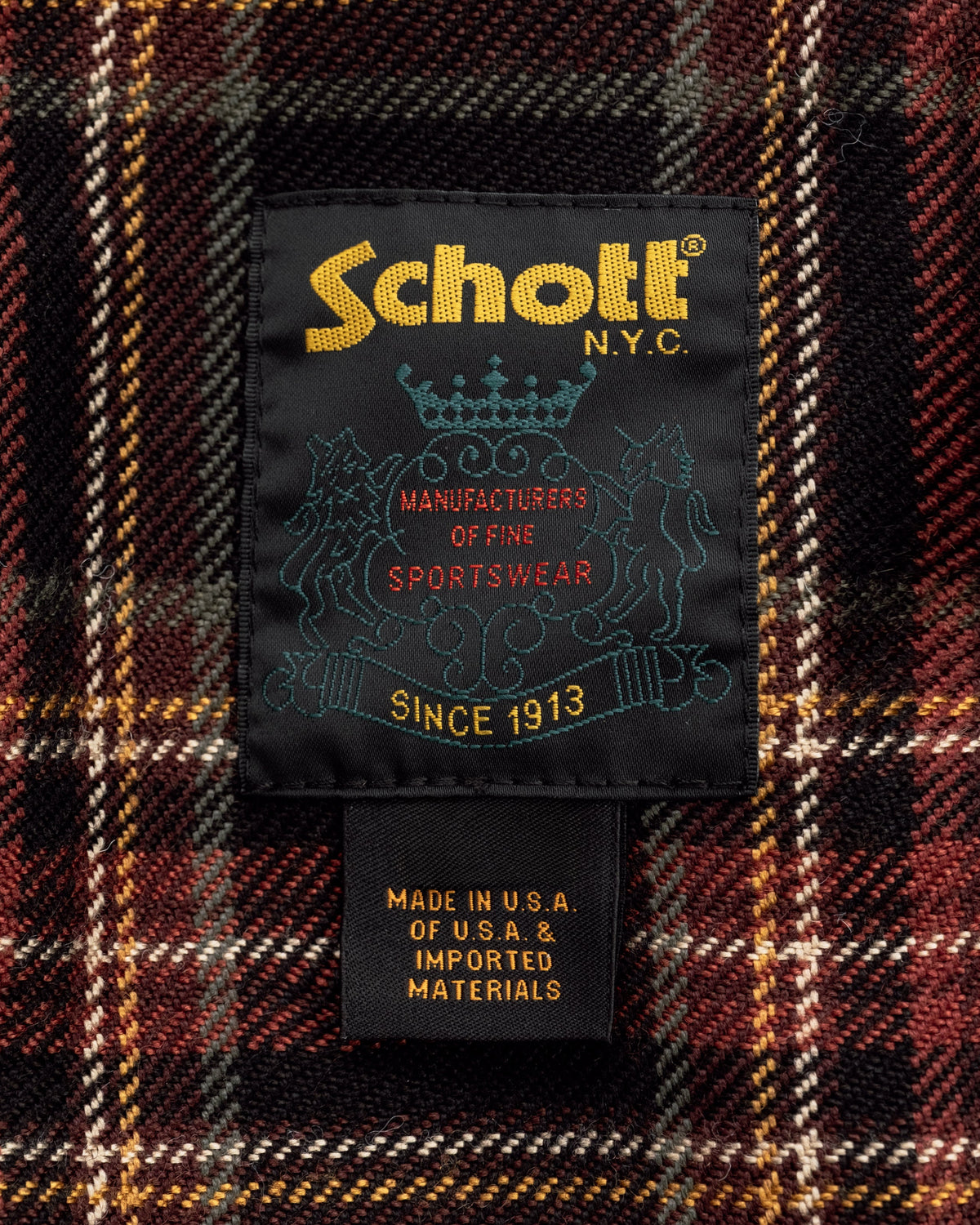 562 Schott N.Y.C. Natural Pebbled Cowhide Weekender Jacket