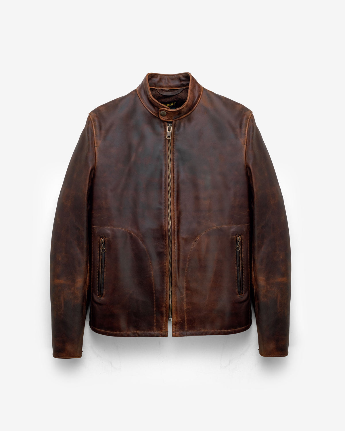 581 Schott N.Y.C. Oiled Lightweight Unlined Nubuck Cafe Racer Jacket