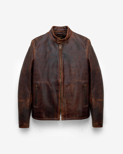581 Schott N.Y.C. Oiled Lightweight Unlined Nubuck Cafe Racer Jacket