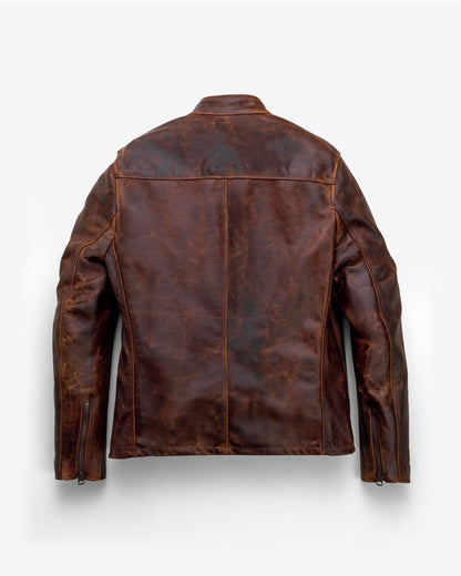 581 Schott N.Y.C. Oiled Lightweight Unlined Nubuck Cafe Racer Jacket