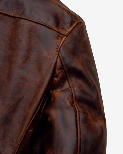 581 Schott N.Y.C. Oiled Lightweight Unlined Nubuck Cafe Racer Jacket