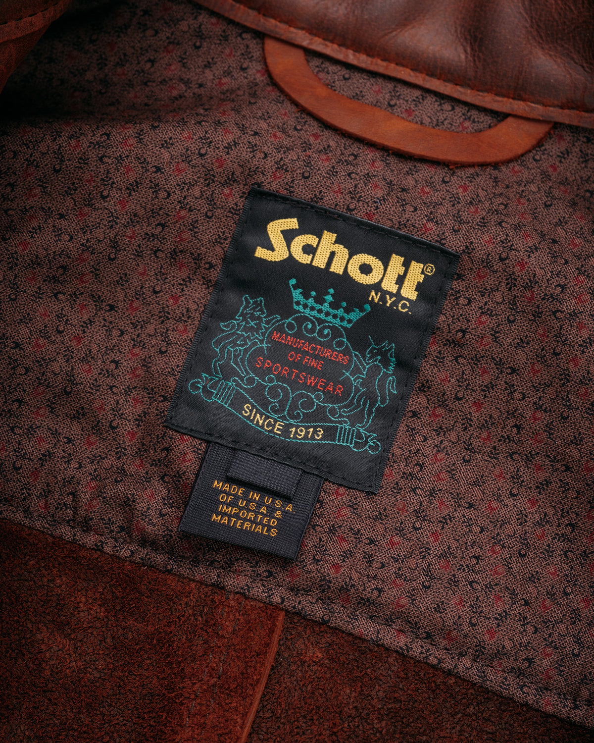 581 Schott N.Y.C. Oiled Lightweight Unlined Nubuck Cafe Racer Jacket