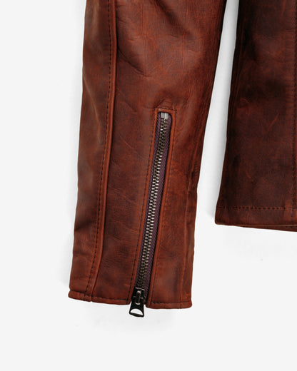 581 Schott N.Y.C. Oiled Lightweight Unlined Nubuck Cafe Racer Jacket