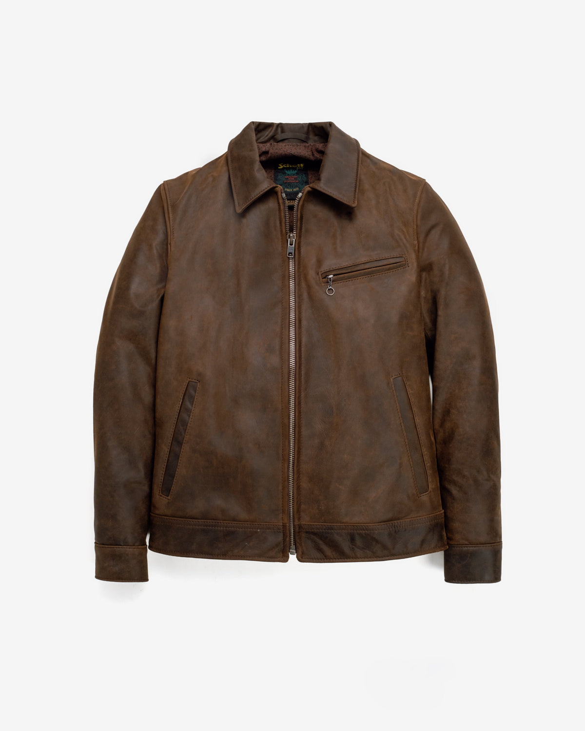 592 Schott N.Y.C. Lightweight Cowhide Trucker Jacket