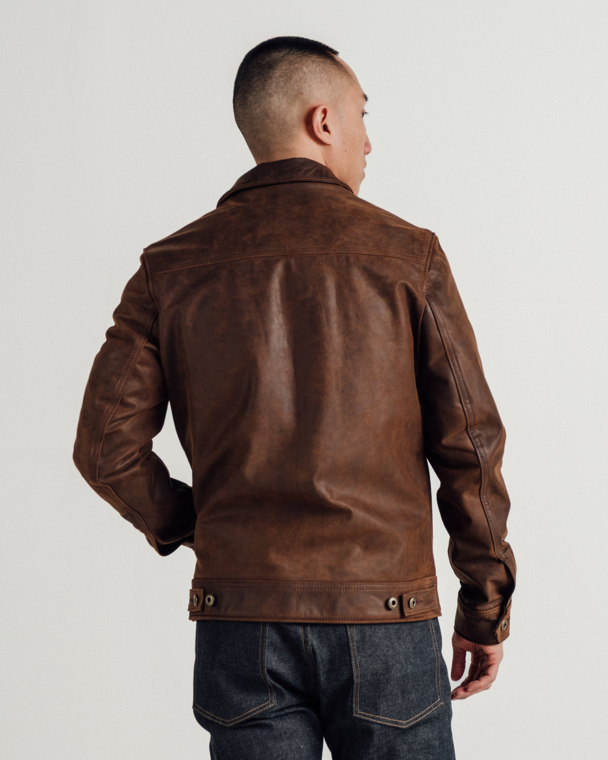 592 Schott N.Y.C. Lightweight Cowhide Trucker Jacket