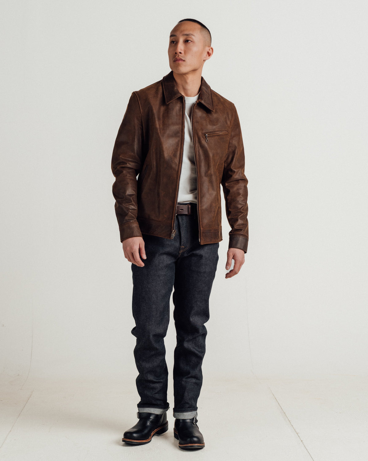 592 Schott N.Y.C. Lightweight Cowhide Trucker Jacket