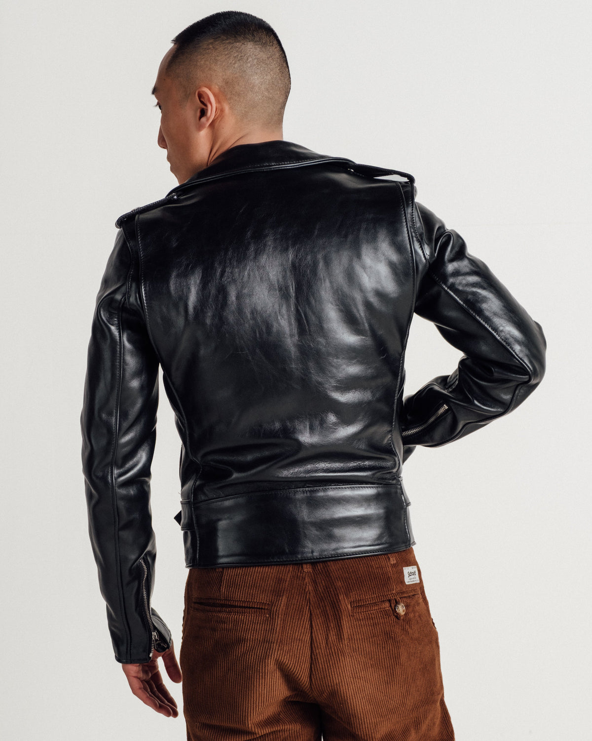 613SH Schott N.Y.C. Slim Horsehide 'One Star' Perfecto® Motorcycle Jacket