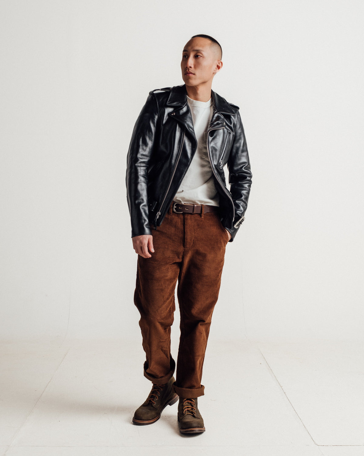 613SH Schott N.Y.C. Slim Horsehide 'One Star' Perfecto® Motorcycle Jacket