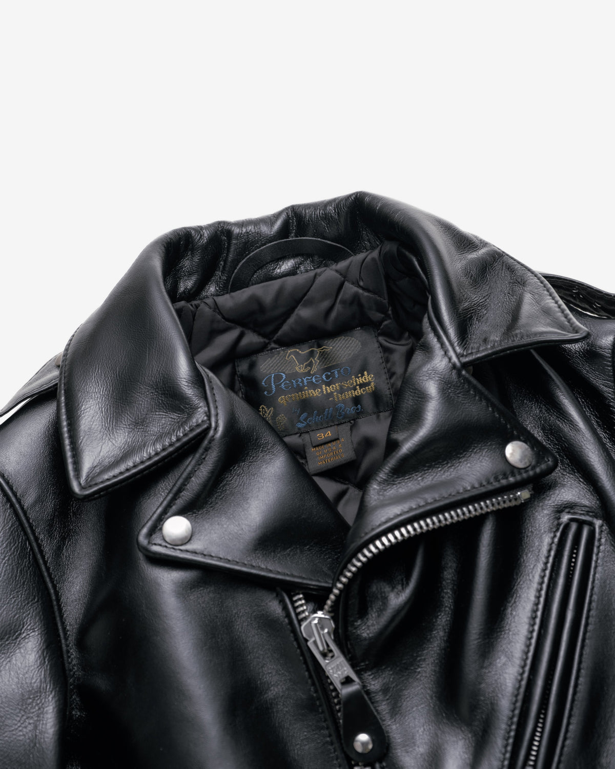613SH Schott N.Y.C. Slim Horsehide 'One Star' Perfecto® Motorcycle Jacket
