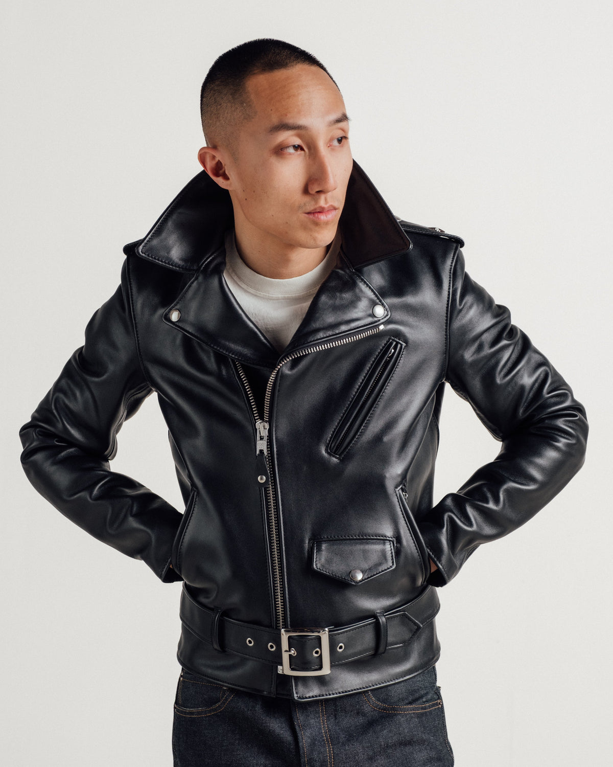 613S Schott N.Y.C. Slim 'One Star' Perfecto® Motorcycle Jacket