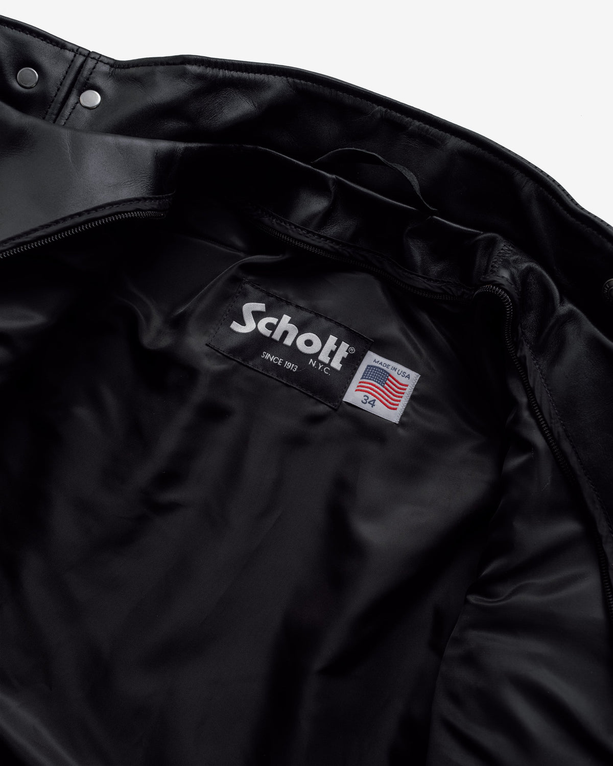 641 Schott N.Y.C. Classic Steerhide Cafe Racer Motorcycle Jacket