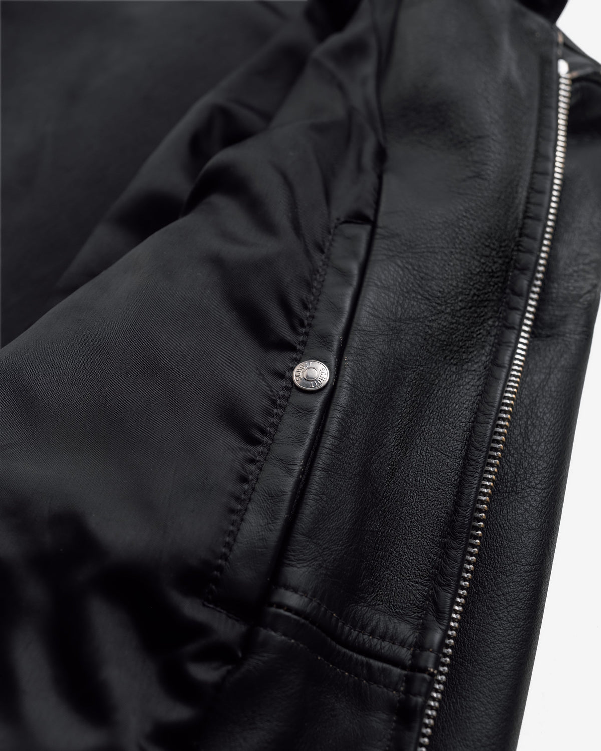 654VN Schott N.Y.C. Vintaged Slim Cowhide Cafe Racer Motorcycle Jacket