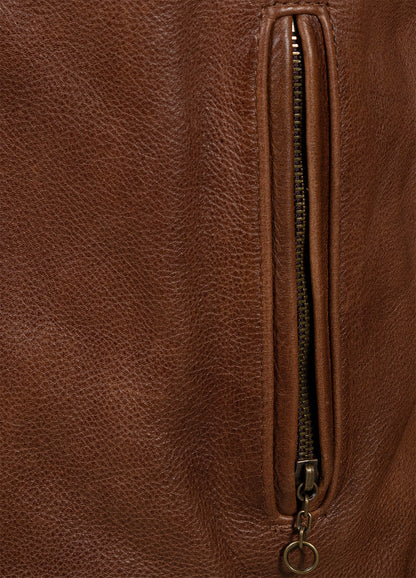654VN Schott N.Y.C. Vintaged Slim Cowhide Cafe Racer Motorcycle Jacket