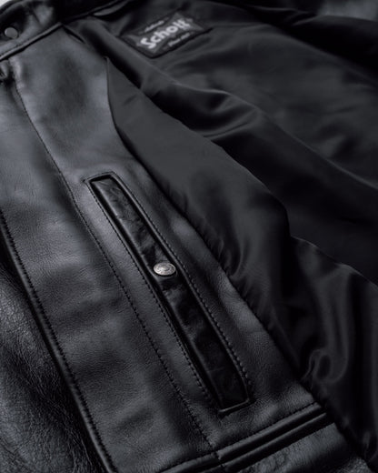 654 Schott N.Y.C. Slim Cowhide Cafe Racer Motorcycle Jacket