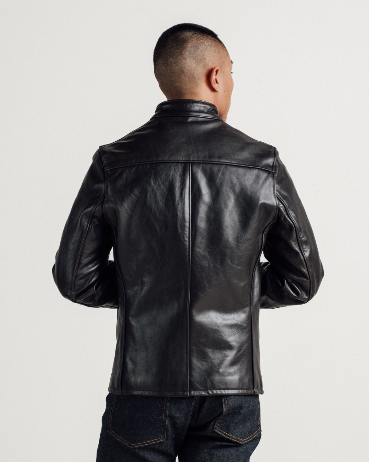 654 Schott N.Y.C. Slim Cowhide Cafe Racer Motorcycle Jacket